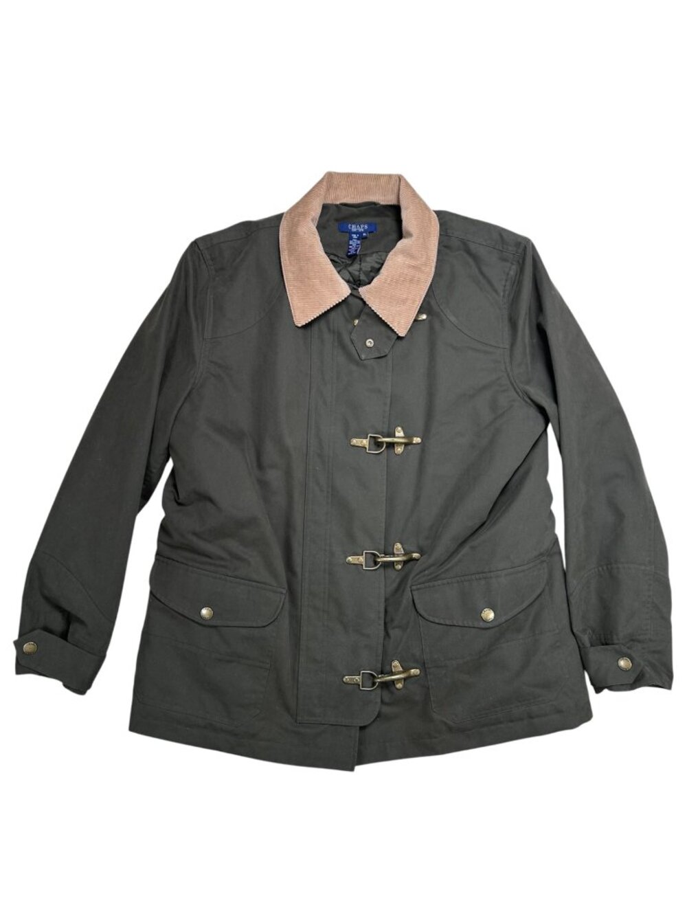 Chaps XL Buckle Barn Coat Utility Jacket Green Cottage Cabincore Outdoors Equest